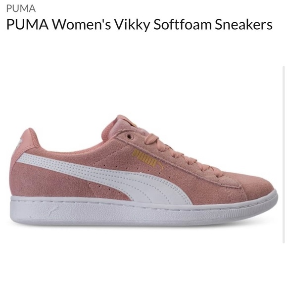 Puma Shoes - WOMEN’S Pink Suede Puma Vikky Size 6 (US)